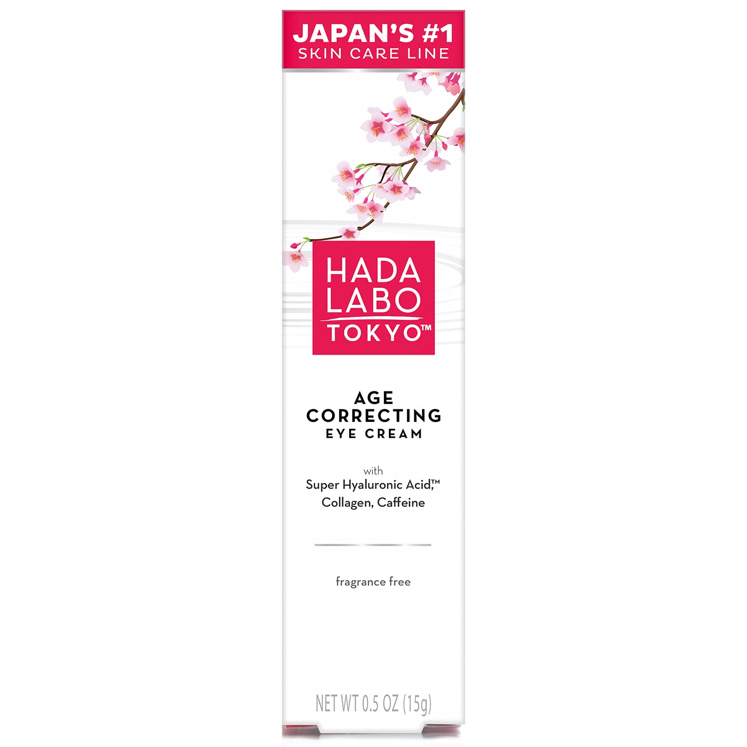 Hada Labo Tokyo Age Correcting Eye Cream, Ivory, Fragrance free, 0.5 Ounce, 1802