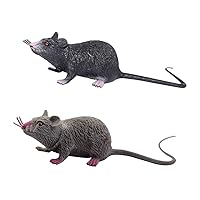 BESTOYARD Fake Rat Realistic Mouse Pranks Props Toy Model Lifelike Mice Toy Creepy Spooky Rat Toy Figures for Halloween Tricks