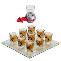 Game Set Drinking Shot Spinner & Tic Tac Toe