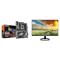 GIGABYTE B650 Gaming X AX & Acer 23.8” Full HD 1920 x 1080 IPS Zero Frame Home Office Computer Monitor - 178° Wide View Angle - 16.7M - NTSC 72% Color Gamut - Low Blue Light