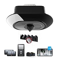 Chamberlain B4643T Smart Built in Camera-myQ Smartphone Controlled-Ultra Quiet, Strong Belt Drive, Blue Garage Door Opener