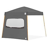 E-Z UP Single Sidewall with Screened Window, Fits 10' Angled Leg, Truss Clip Attachment, Gray (Canopy/SHELTER NOT Included)