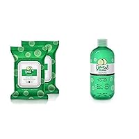 Yes To Cucumbers | Soothing | Hypoallergenic Facial Wipes 30 Ct 2 Pack + Calming Toner 12 Fl Oz | Sensitive Skin | Helps Soothe & Calm Skin | Vegan | 95% Natural Ingredients