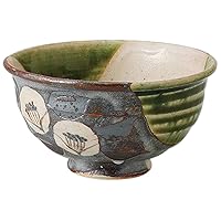 Set of 5 Oribe Tsubaki Rice Bowl (Tamayama Kiln), 4.4 x 2.3 inches (11.2 x 5.8 cm), 4.3 oz (110 g), Rice Bowl, Restaurant, Ryokan, Japanese Tableware, Restaurant, Commercial Use,