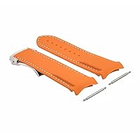 Ewatchparts 20MM RUBBER BAND STRAP FOR OMEGA SEAMASTER PLANET OCEAN WATCH CLASP ORANGE WS