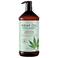 Hemp Oil and Collagen Body Lotion, Helps Hydrate and Nourish Dry Skin, Locks in Moisture, 32oz / 960ml