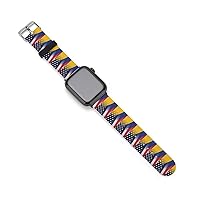 Flag of Colombia and USA Flag Silicone Iwatch Straps 38mm/40mm 42mm/44mm Replacement Quick Release Watch Band