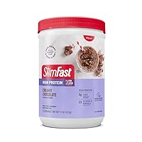 SlimFast Advanced Nutrition Creamy Chocolate Smoothie Mix – Weight Loss Meal Replacement – 20g Protein – 11.4 Oz. Canister – 12 Servings - Pantry Friendly