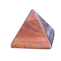 Gemstone Crystal red Tiger Eye Pyramid Point Chakra Reiki Healing