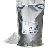 DCA - Sodium Dichloroacetate 500g Bulk Powder, Purity >99.9%, Made in Europe, by DCA-LAB, Certificate of Analysis Included, Tested in a Certified Laboratory, Buy Directly from Manufacturer, 1.7lbs
