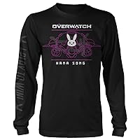 JINX Overwatch Battle Meka D.Va Long-Sleeve Men's Gamer Graphic T-Shirt