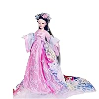 30 cm Ancient Costume Doll Chinese Hanfu Dress Vinyl Dolls Oriental Princess Fairy Figure Delicate Makeup BJD 20 Joint Dolls Kids Gift Model Toy