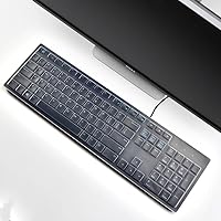 Keyboard Covers for Dell KM636 KB216 Wireless Wired Keyboards, Dell Optiplex 5250 3050 3240 5460 7450 7050/Dell Inspiron AIO 3475 3670 3477 Silicone Desktop Computer Keyboard Skins (Clear)
