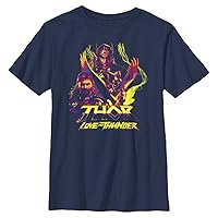 Marvel Kids Thor: Love Thunder Character Pyramid Boys Short Sleeve Tee Shirt