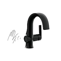 Doux S6910EWBL Motionsense Wave Touchless Single Handle Bathroom Sink Faucet, Matte Black