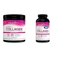 NeoCell Super Collagen Powder, 10g Collagen Peptides per Serving, Gluten Free, Keto Friendly & Super Collagen Peptides + Vitamin C & Biotin, 3g Collagen Per Serving, Gluten Free