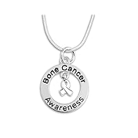 Fundraising For A Cause Bone Cancer Awareness Necklaces Individually Bagged (Wholesale Pack - 10 Necklaces)