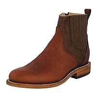 Mens #150 Chedron Chelsea Ankle Boots Western Wear Leather Round Toe