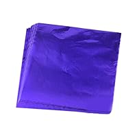 100pcs Foil Candy Wrappers for Handmade Chocolate 8x8 CM, Purple Smooth