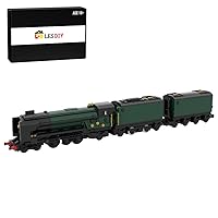 Train Steam Engine Model Kit, Collectible Model Train Classic Locomotive Model, Retro City Train Set, 1470PCS