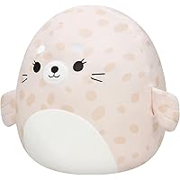 Squishmallows Original 14-Inch Lilou Beige Spotted Seal with White Belly - Large Ultrasoft Official Jazwares Plush