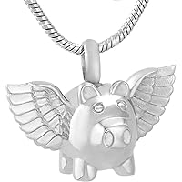 Urn for Ashes Polishing Pig Memorial Holder Urn of Ashes Jewelry Funeral Coffin Cremation Urn Keepsake Pendant Women Necklace Man Jewelry