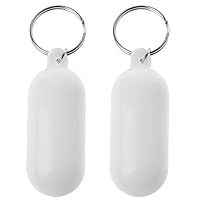 2 Pieces Floating Keychain Pills-Shape Float Key Rings for Boat Sailings Kayak Surfing Water Sports Floating Key Chain