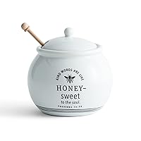DaySpring - Sweet to The Soul - Inspirational Ceramic Honey Pot with Wood Dipper, 16 Ounces (J2057)