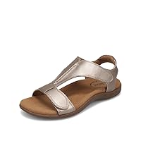 Taos The Show Premium Leather Women's Sandal - Experience Everyday Style, Comfort, Arch Support, Cooling Gel Padding and an Adjustable Fit for Exceptional Walking Comfort