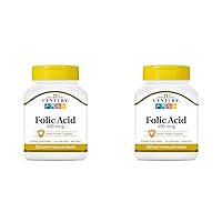 21st Century Folic Acid 400 mcg Tablets, 250 Count (Pack of 2)