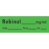 PDC AN-88 Anesthesia Removable Tape with Date, Time & Initial, Robinul Mg/Ml, 1/2