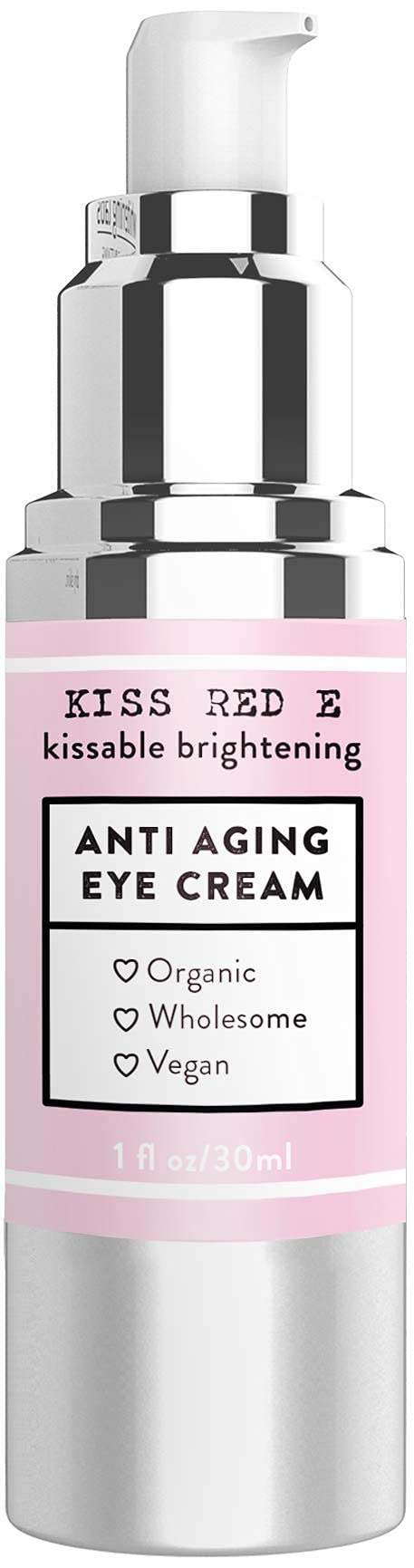 KissRedE Anti-Aging Eye Cream for Dark Circles, Puffiness, Fine Lines, and Wrinkles - Fragrance-Free, 1 Fl Oz