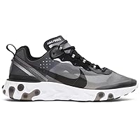 Nike React Element 87 Running Sneakers Casual Shoes AQ1090-001 Low Cut Anthracite Black White, black/ white,