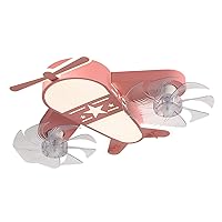 HvKvHvY Moderne Deckenventilatoren mit Lichtern, Deckenleuchte für Flugzeugmodelle mit Fernbedienung, 3 Farben, 6 Geschwindigkeiten, Unterputz-Deckenleuchte (grün)