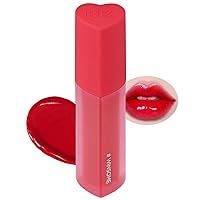 HOLIKA HOLIKA Heart Crush Glow Lip Tint Air – Korean Lip Tint with High Shine Juicy Fruit Jam Colors Lip Stain – Hydrolyzed Collagen & Vitamin C (01 WINSOME)