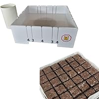 Brownie Divider Food Grade Acrylic Cutting Board 9x9 Inch 6 Different Sizes In One Tray 9, 12, 15, 16, 20, 25 PCS. (9x9 Inch)