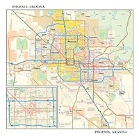 Phoenix, Arizona Wall Map, Small - 11.25