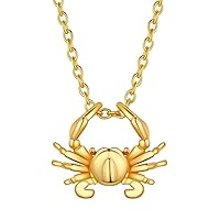 Zodiac Constellation Charm Necklace for Women, Gold Horoscope Astrology Pendant Necklaces Birthday Gifts