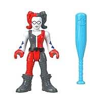 Imaginext Replacement Part for Fisher-Price Playset - HMX58 - Inspired by DC Super-Friends Color Changing Harley Quinn Figure and Baseball Bat