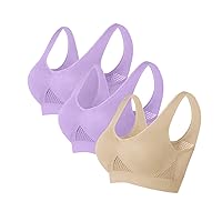 Under Outfit Bra for Women 3 Pack Comfortable Bras Longline Sports Bra Versatile and Stylish New Large Size Air Bra