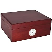 Cigar Boxs,Okiset/Cigar Accessories Cigar Display Cabinet Cigar Box Ashtray Cigar Cover Portable Lightweight Travel Decorative Box,Cigar Box/Red/26.2Cm*22.2Cm*11Cm