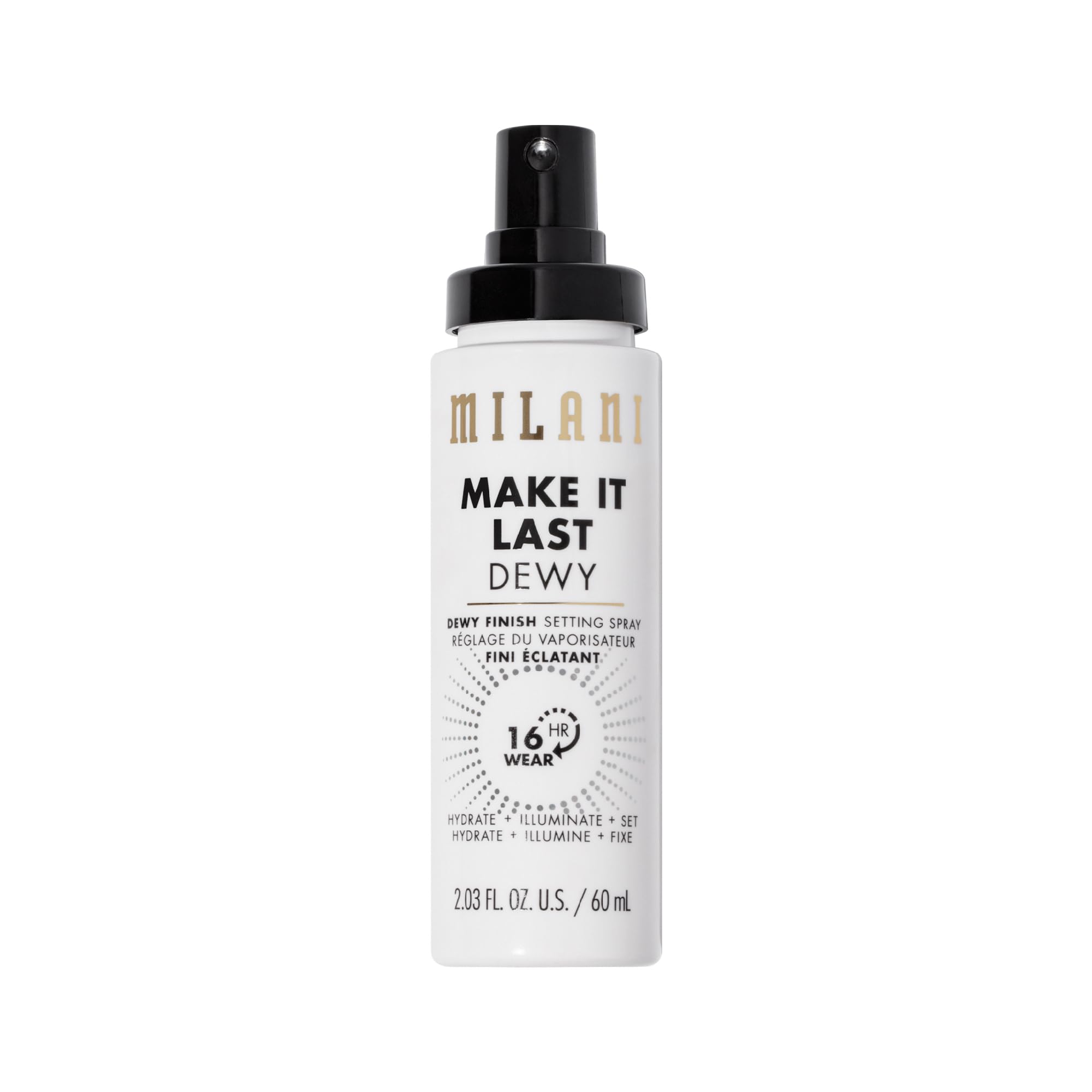Milani Make It Dewy 3-In-1 Setting Spray - Hydrate + Illuminate + Set (2.03 Fl. Oz.) Cruelty-Free Makeup Setting Spray - Prime & Hydrate Skin for a Bright, Refreshing Look