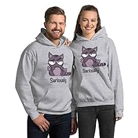 Seriously Sarcastic Grumpy Cat Graphic Pullover Hoodie
