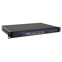 1U Firewall Network Security Appliance Intel Celeron 3855u 10 Ports 8 Intel 82583V Gigabit Ethernet 2 Intel Optical SFP R7(8GB Ram 128G SSD 500G HDD)
