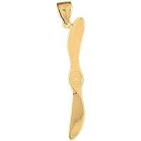 Silver Propeller Pendant | 14K Yellow Gold-plated 925 Silver Propeller Pendant