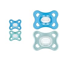 MAM Comfort Baby Pacifiers, Silicone Newborn and 3-12 Months Pacifiers, Sterilizer Case (Packs of 2 and 1)