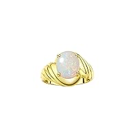 Rylos 14K Yellow Gold Classic Designer Style Oval 12X10MM Solitaire Gemstone Ring - Exquisite Color Stone Jewelry for Women & Girls, Available in Sizes 5-13