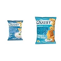 Quest Nutrition Protein Chips Bundle - Ranch, Cheddar & Sour Cream (Pack of 24)