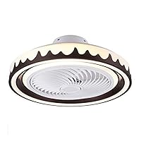 Ceiling Fans with Lamps,Adjustable 3 Wind Speed Invisible Fan Ceiling Light Dimmable Remote Control Ceiling Fan with Lighting 72W Modern Minimalist Led Dimmable Chandelier