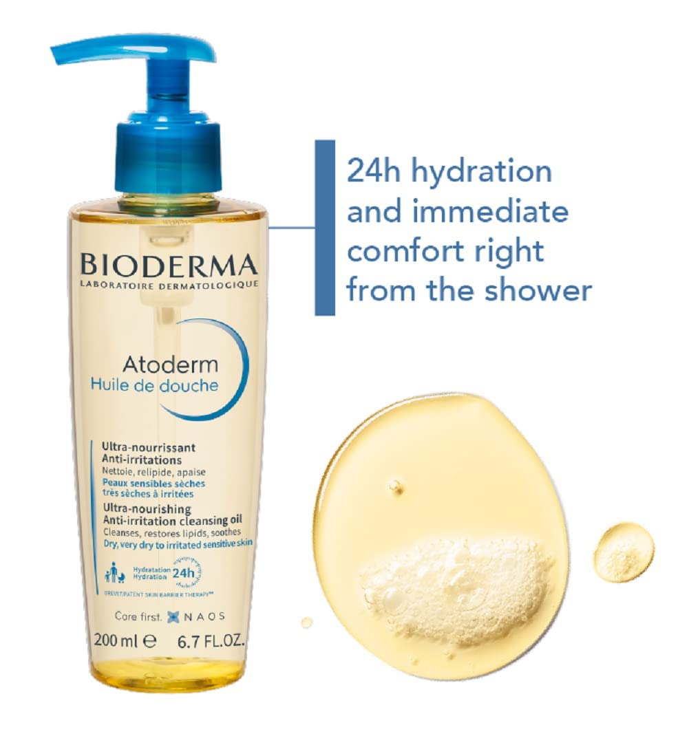 Bioderma - Atoderm - Cleansing Oil - Face and Body Cleansing Oil - Soothes Discomfort - Cleansing Oil for Very Dry Sensitive Skin